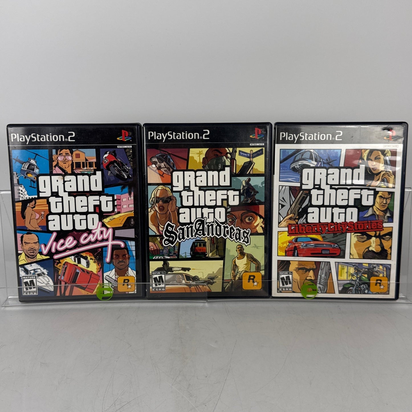 Lot of 3 Sony PlayStation 2 PS2 Games Grand Theft Auto Bundle