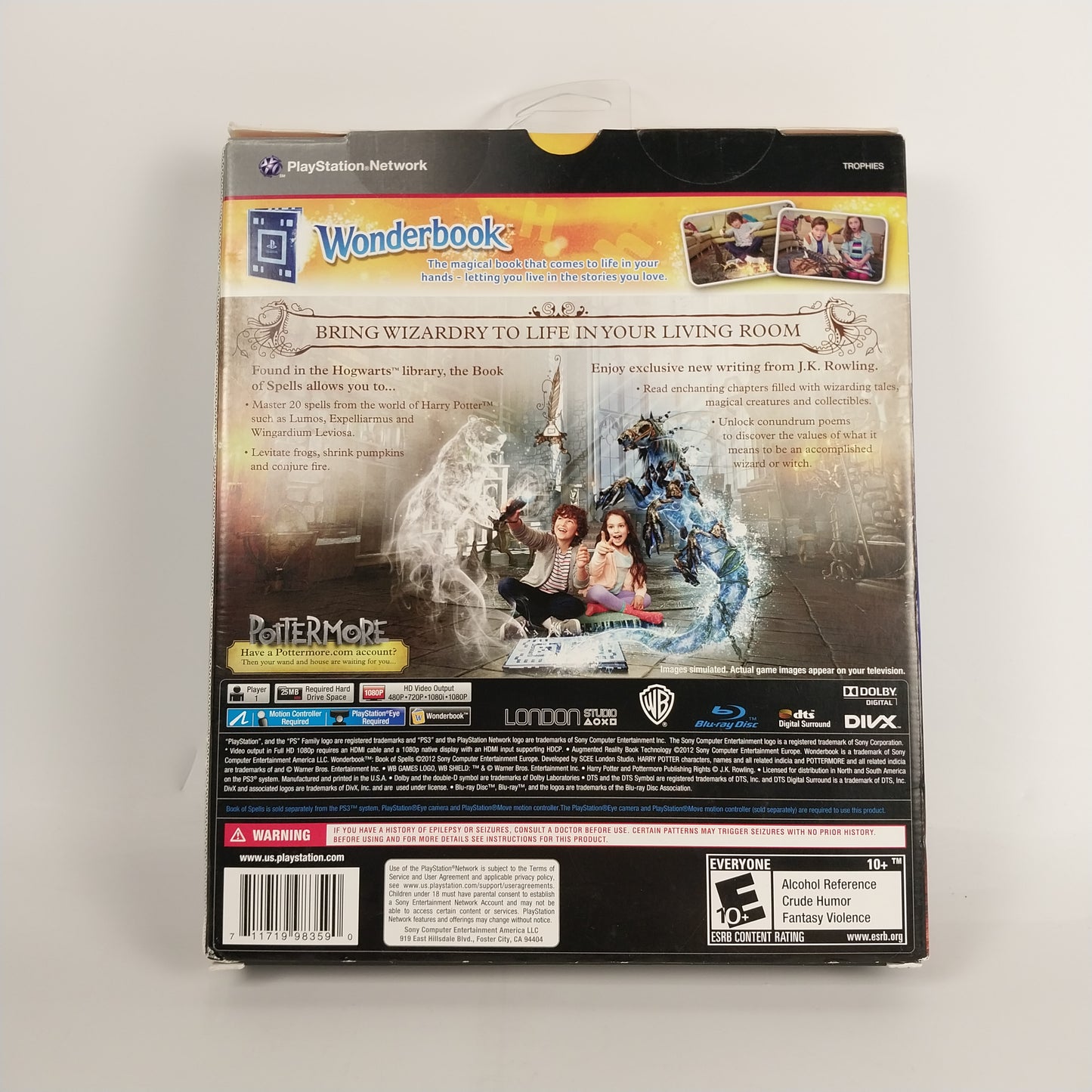 New Wonderbook: Book of Spells (Sony PlayStation 3 PS3, 2012) Sealed Complete
