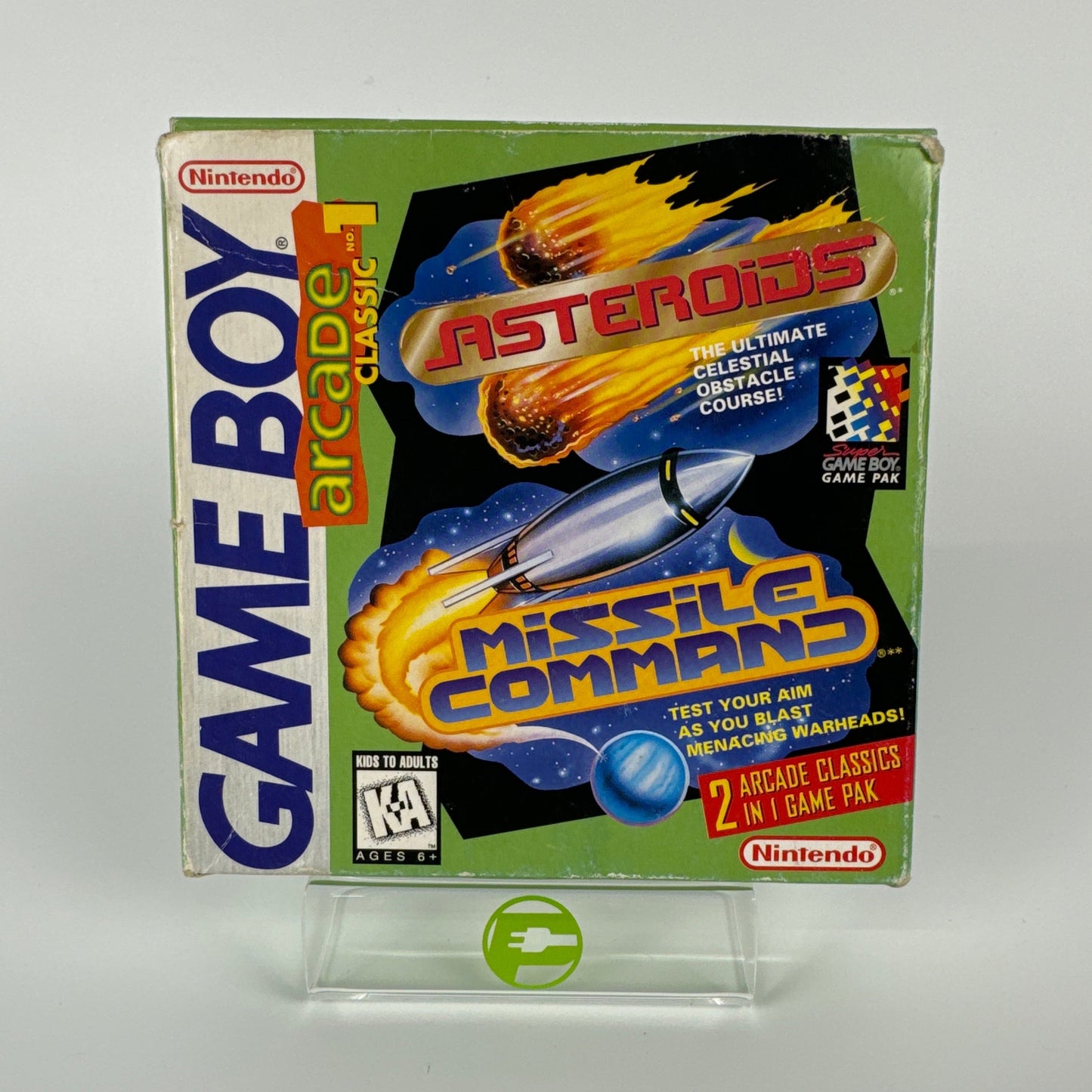 Arcade Classic: Asteroids and Missile Command (Nintendo GameBoy, 1995)