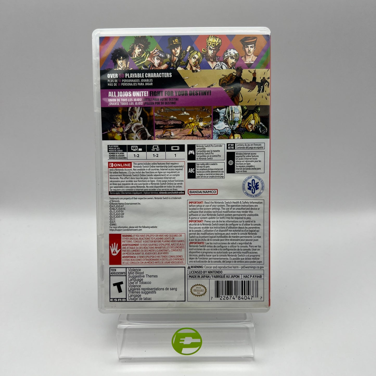 JoJo's Bizarre Adventure: All-Star Battle R (Nintendo Switch, 2022)