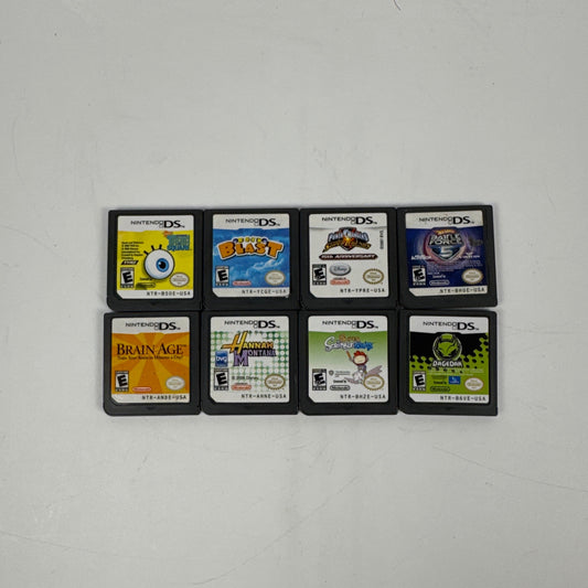 Lot of 8 Nintendo DS Games Hot Wheels Power Rangers Scribblenauts Spongebob