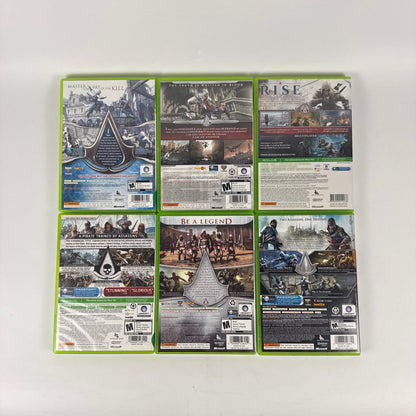 Lot of 6 Microsoft Xbox 360 Games Assassins Creed Franchise Bundle