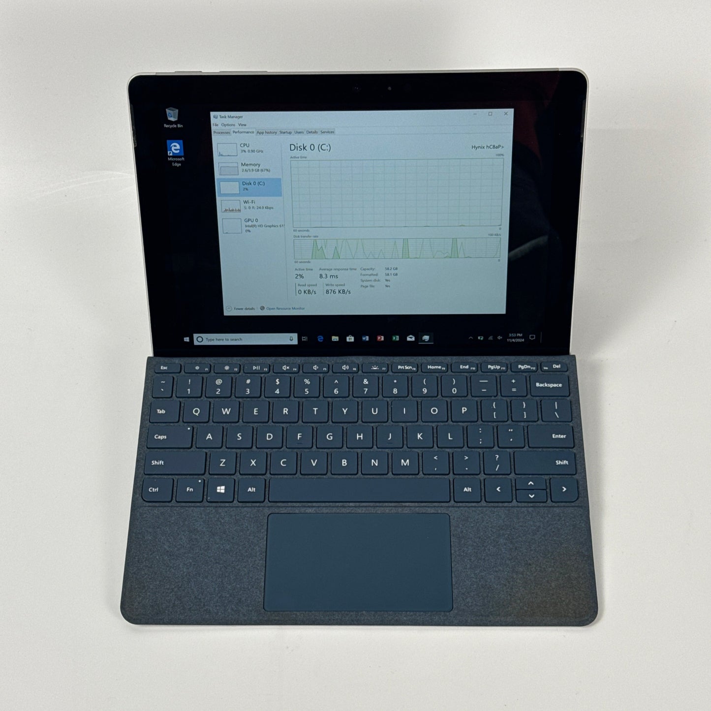 Microsoft Surface Go 1824 10" Pentium 4415Y 1.6GHz 4GB RAM 64GB HDD