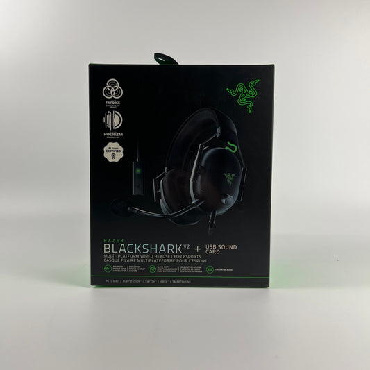 New Razer Blackshark V2 Wired Headset Black/Green