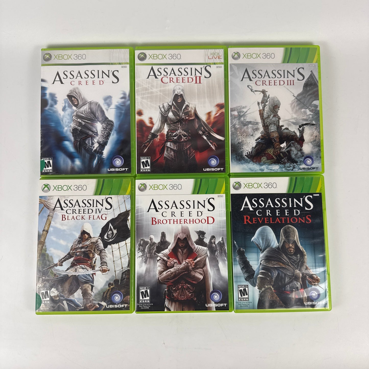 Lot of 6 Microsoft Xbox 360 Games Assassins Creed Franchise Bundle