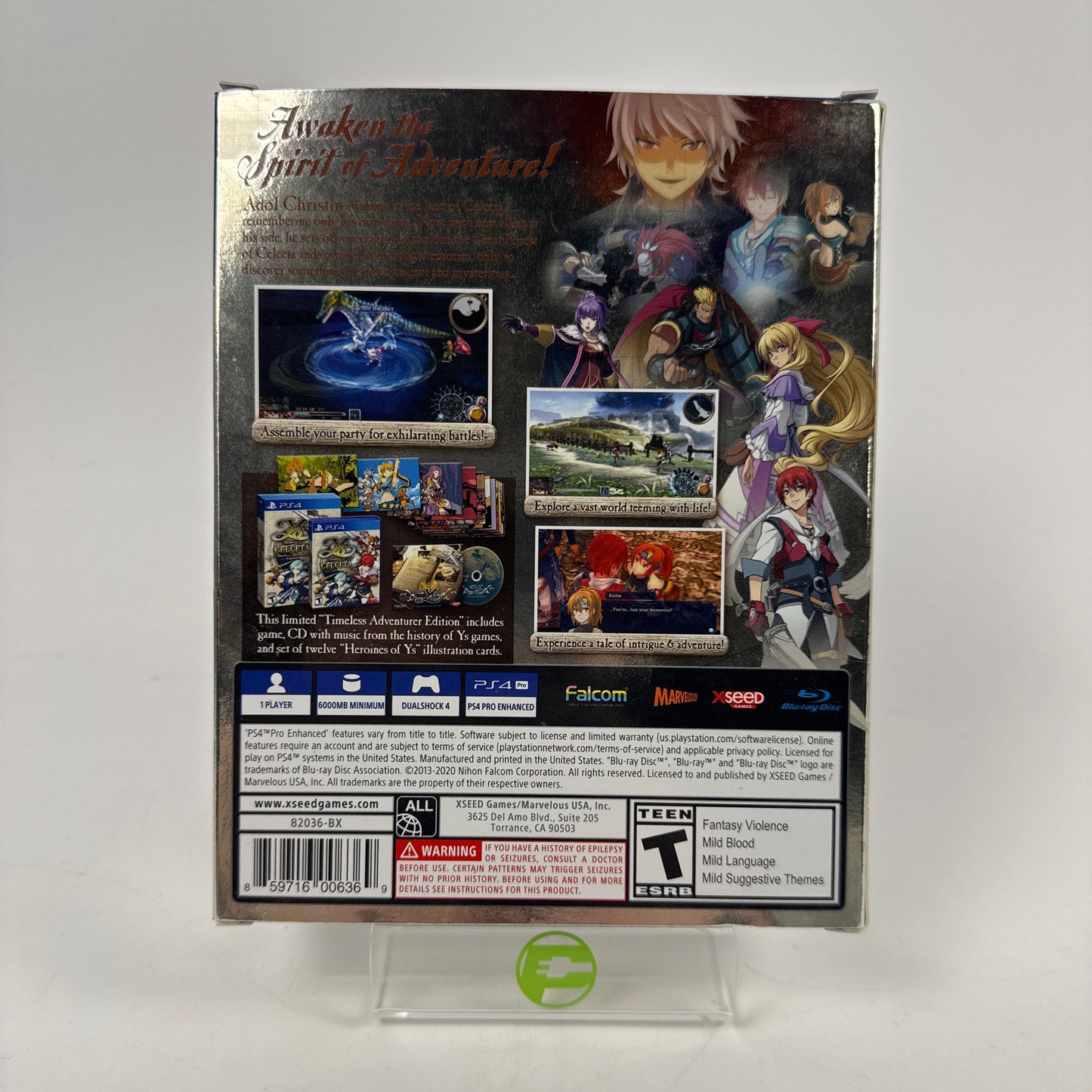 Ys: Memories of Celceta [Timeless Adventurer Edition] (Sony PlayStation 4, 2020)