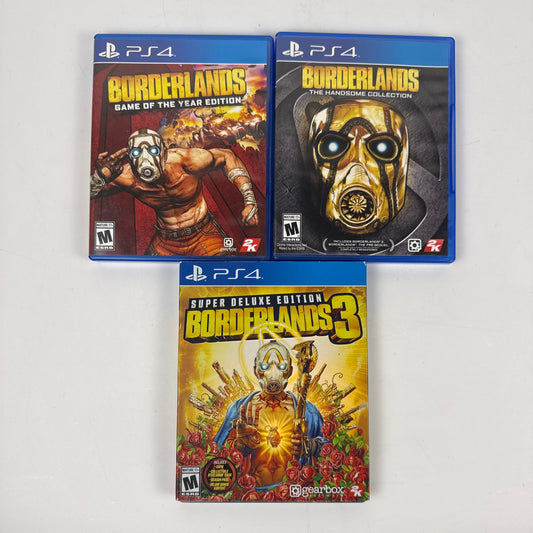 Lot of 3 Sony PlayStation 4 PS4 Games Borderlands Franchise