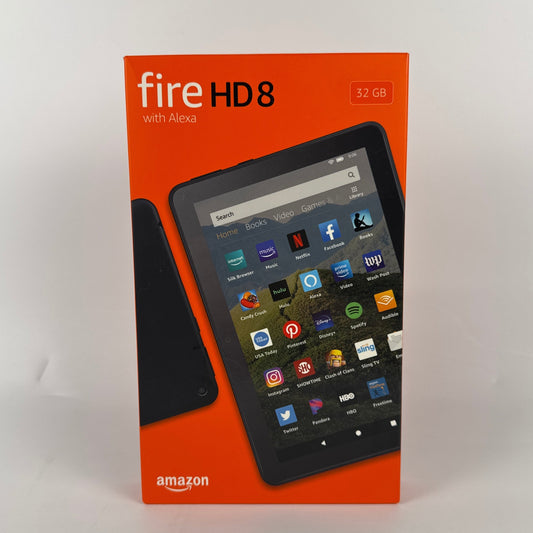 New WiFi Only Amazon Fire HD 8 Tablet 10th Gen 32GB Black